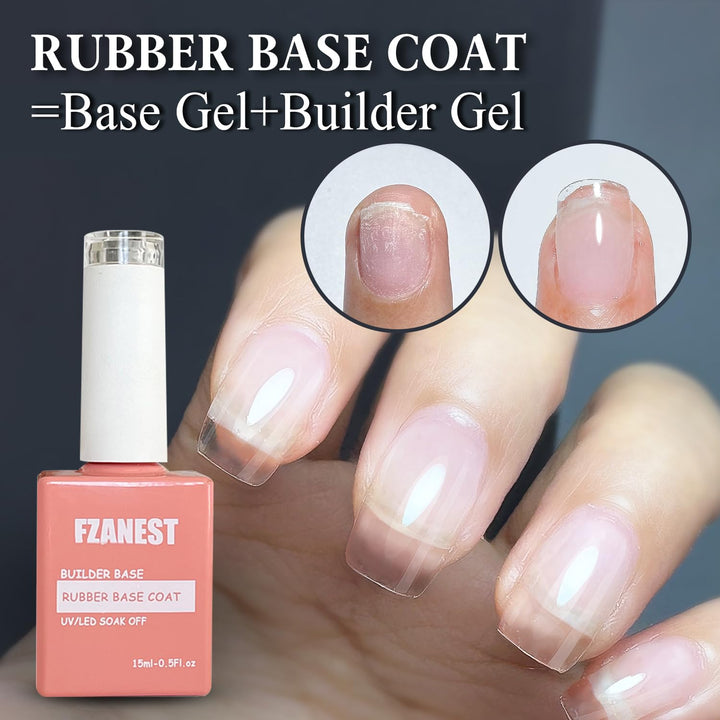 FZANEST Builder Gel For Nails, Natural Nude, 15 ml