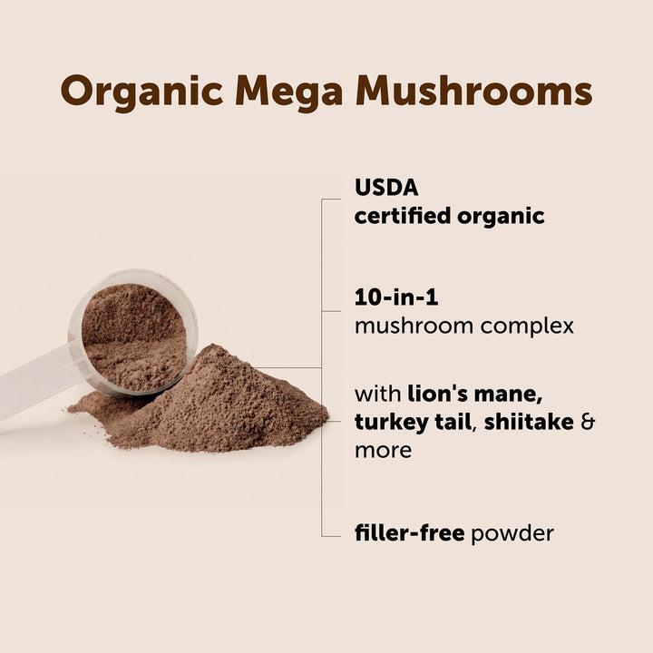 Micro Ingredients Organic Mega Mushrooms Powder, 10 oz
