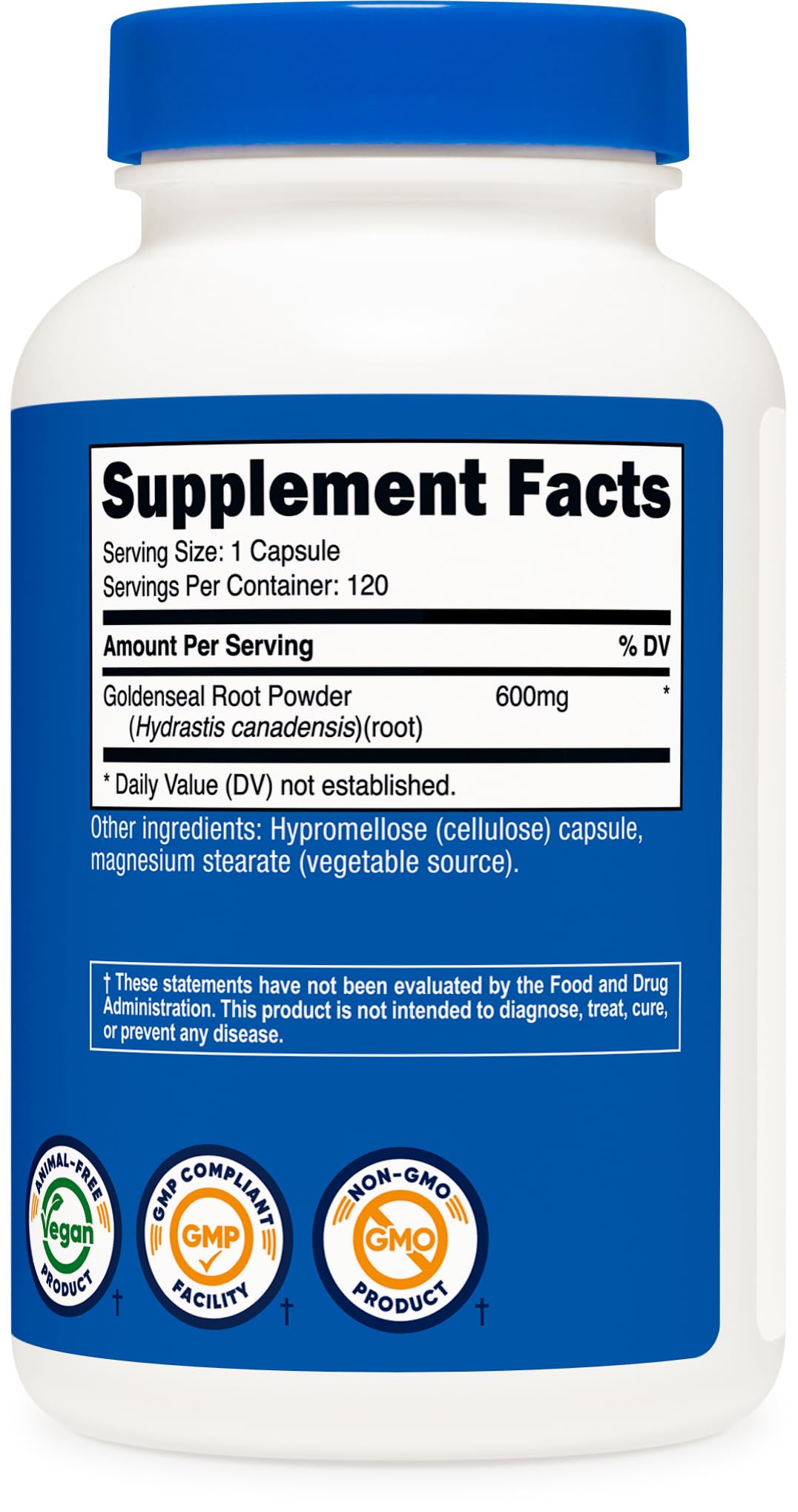 Nutricost Goldenseal Root Capsules, 600 mg, 120 Count