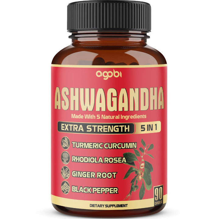 agobi Ashwagandha Supplement Capsules, 90 Count