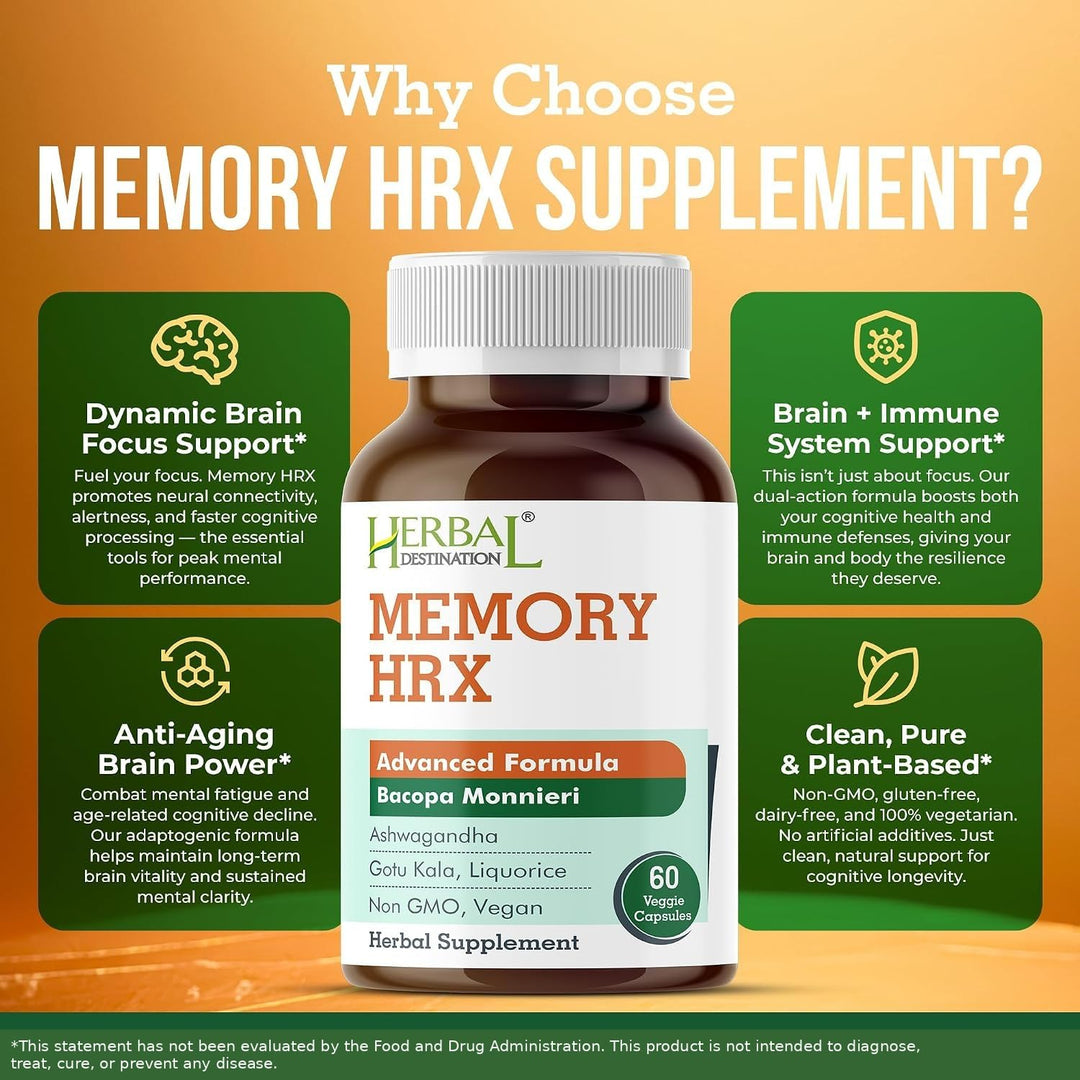 Herbal Destination Memory Hrx Capsules, 60 Count