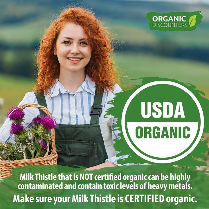 Organic Discounters Milk Thistle Extract Capsules, 7500 mg, 280 Count