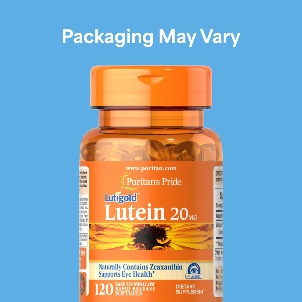 Puritan's Pride Lutein With Zeaxanthin Softgels, 20 mg, 120 Count