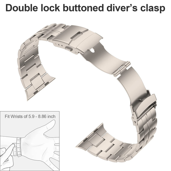 baozai Titanium Band For Apple Watch, 49mm/45mm/44mm/42mm