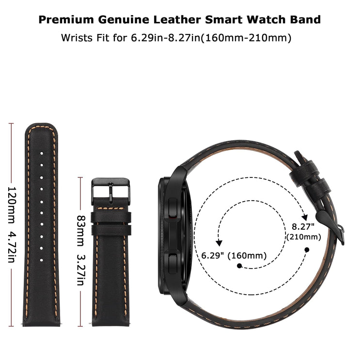 Tasikar Leather Watch Strap, Black