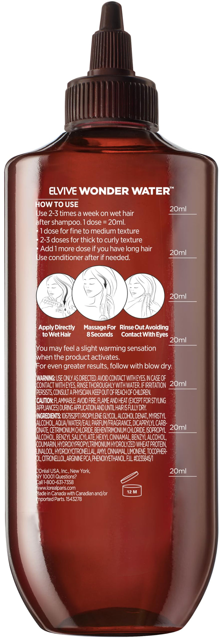 L'Oreal Paris Elvive 8 Second Wonder Water Lamellar Hair Treatment, 6.8 fl oz