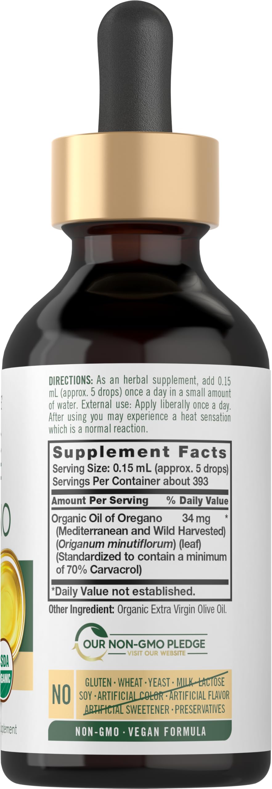 Carlyle Organic Oil of Oregano Liquid Drops, 2 fl oz