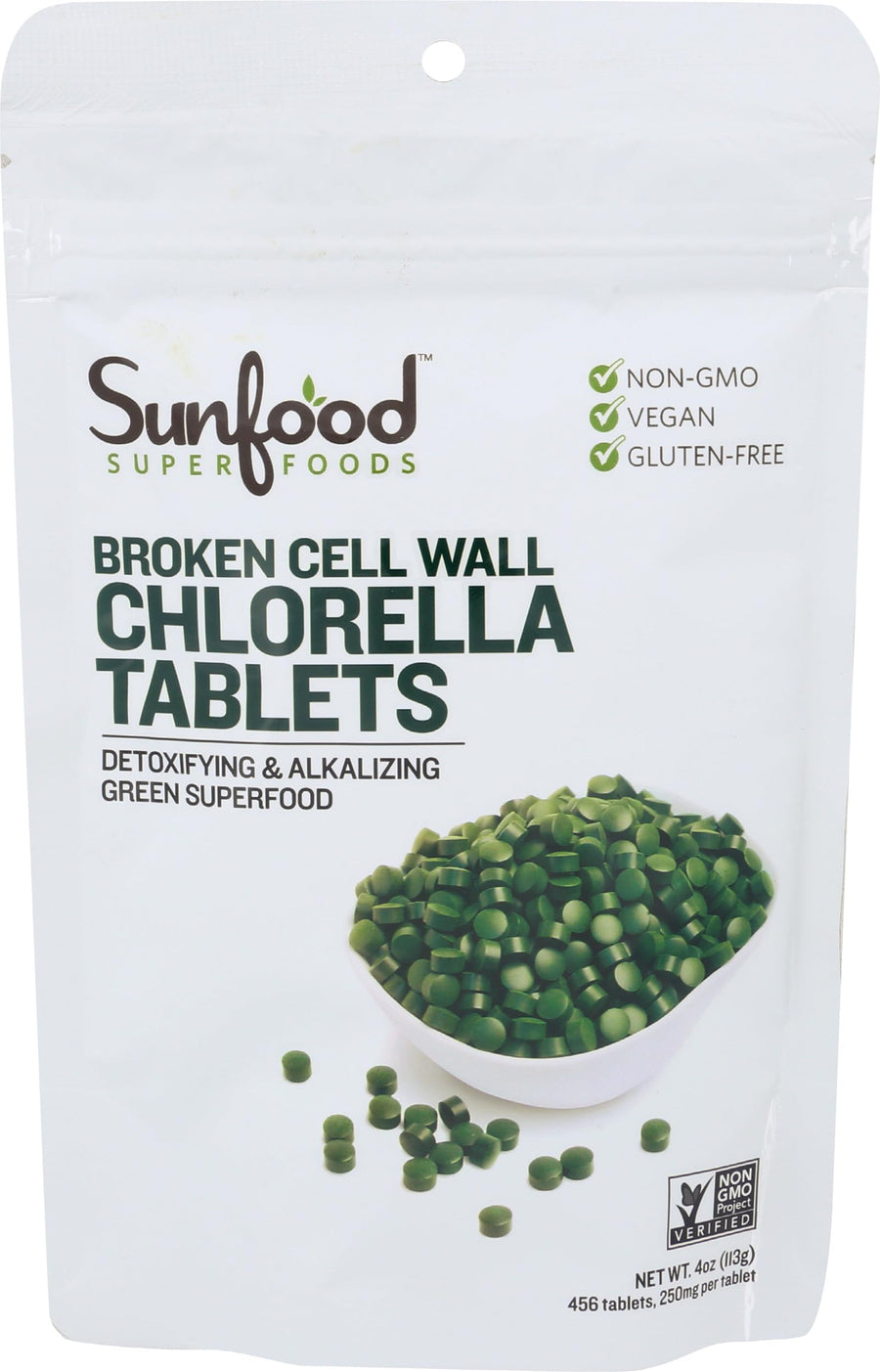 Sunfood Superfoods Chlorella Tablets, 4 oz