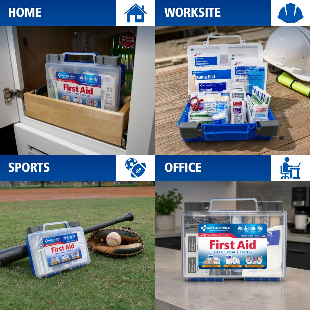 First Aid Only OSHA-Compliant All-Purpose 50-Person First Aid Kit, 260 Count