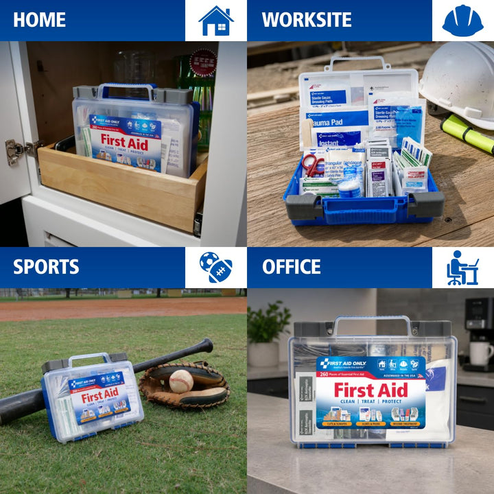 First Aid Only OSHA-Compliant All-Purpose 50-Person First Aid Kit, 260 Count