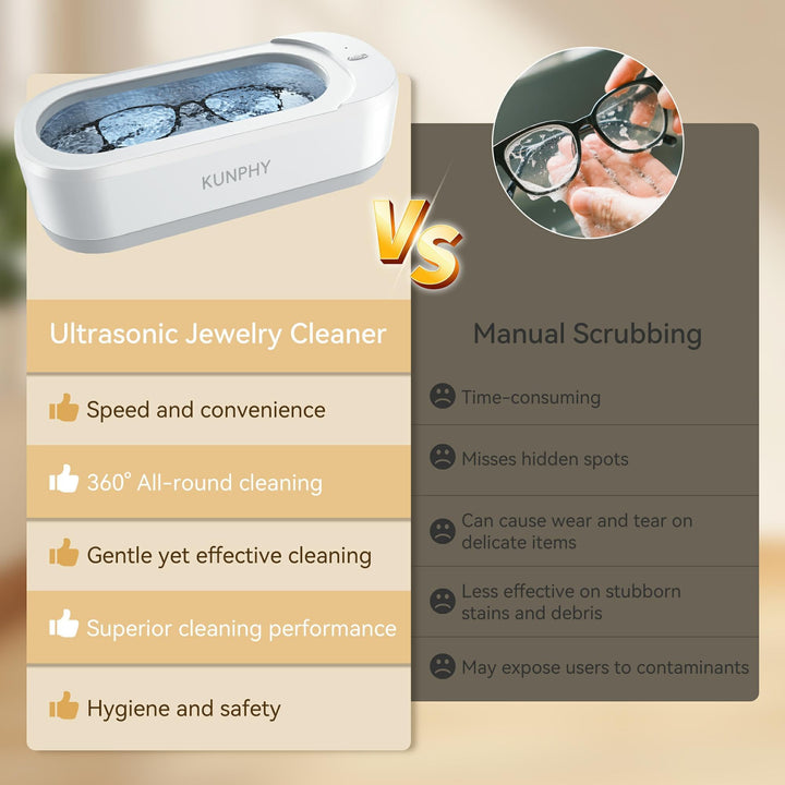 kunphy Ultrasonic Jewelry Cleaner, 350 ml