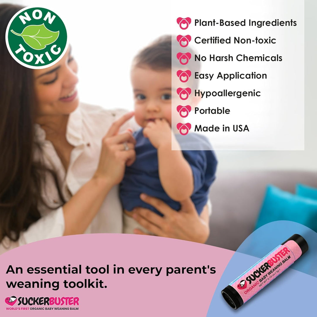 Suckerbuster Baby Breastfeeding Weaning Balm Stick, 10 oz