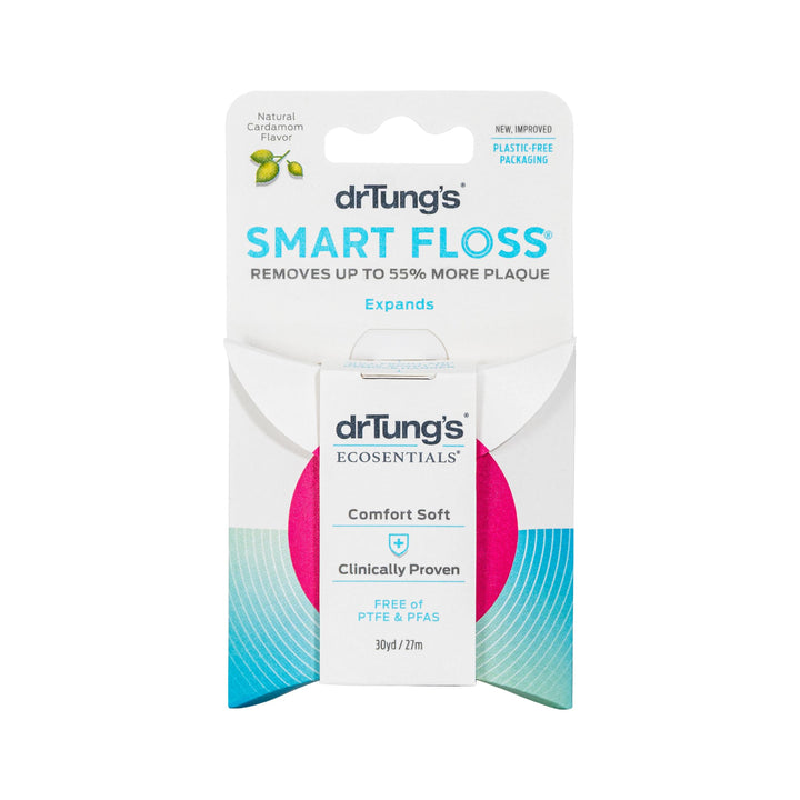 drTung's Smart Floss Expanding Natural Waxed Dental Floss, Pack of 1