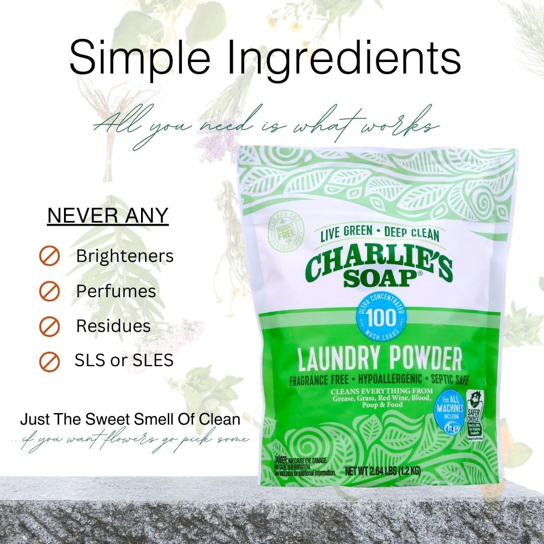 Charlie's Soap Laundry Powder, 100 Loads