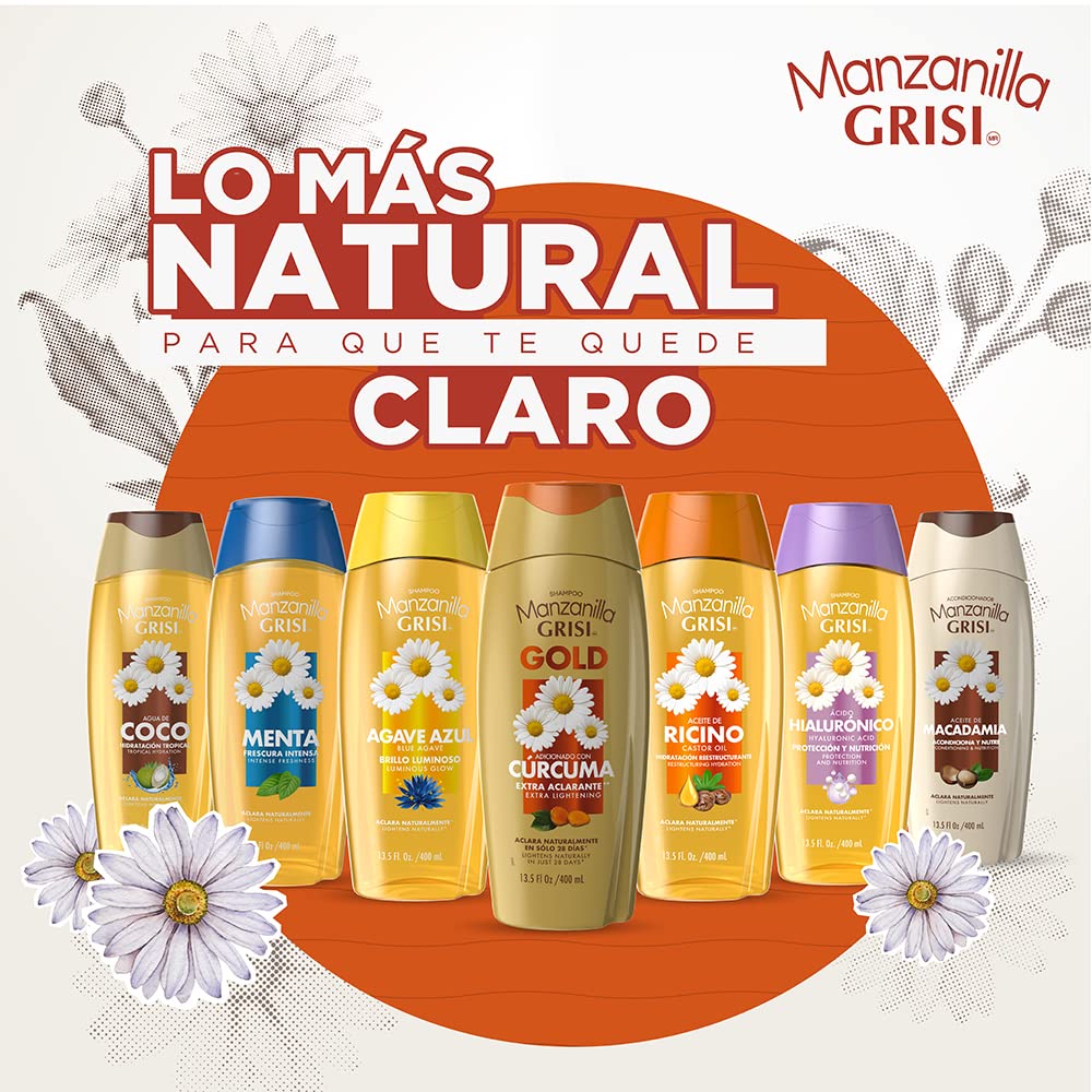 Grisi Manzanilla Gold Shampoo, Chamomile, 13.5 fl oz