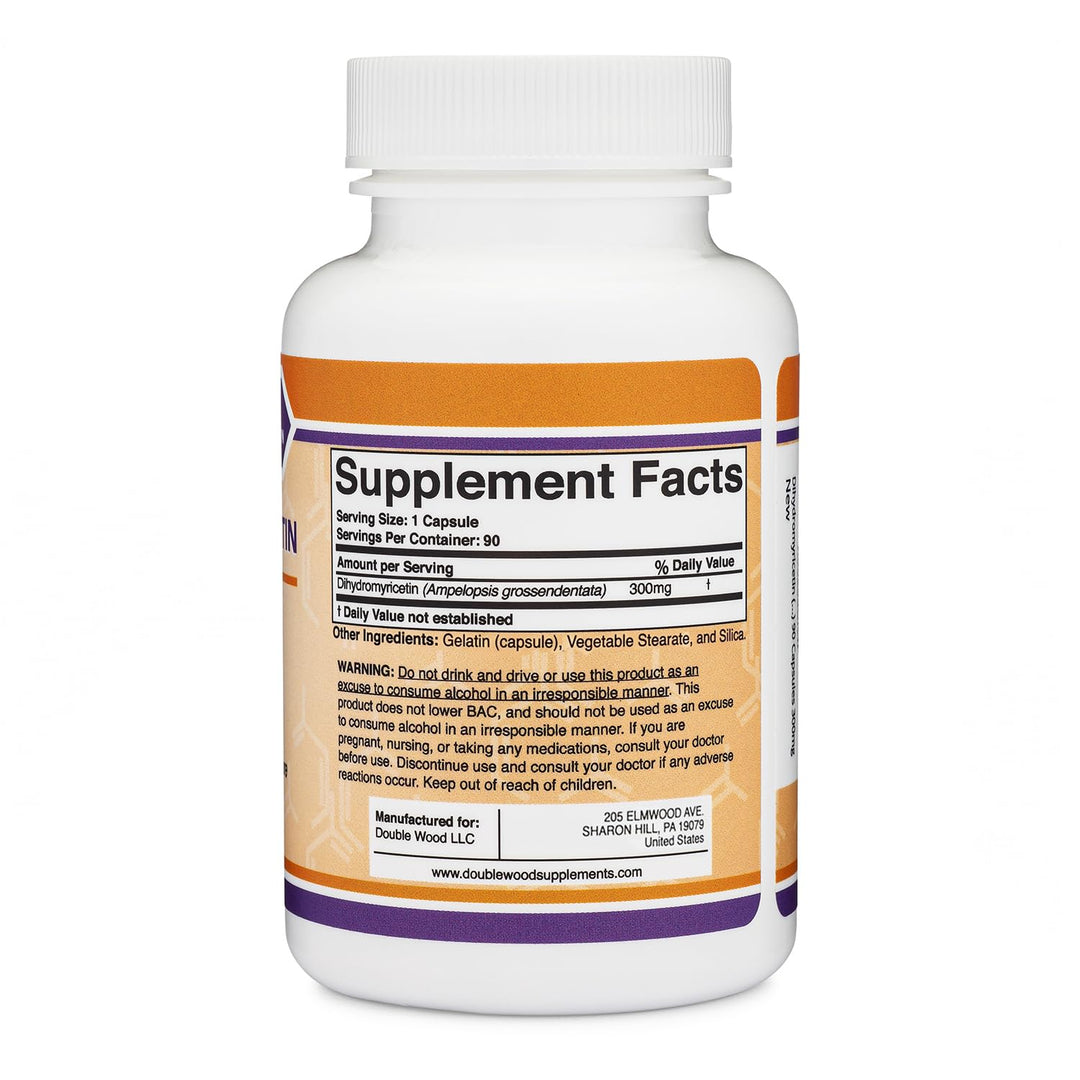 Double Wood Supplements Dihydromyricetin, 300 mg, 30 Count