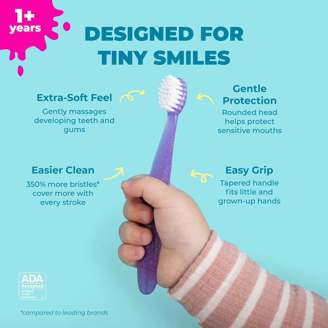 RADIUS Tiny Totz Toothbrush, Pink Sparkle, 1 Count
