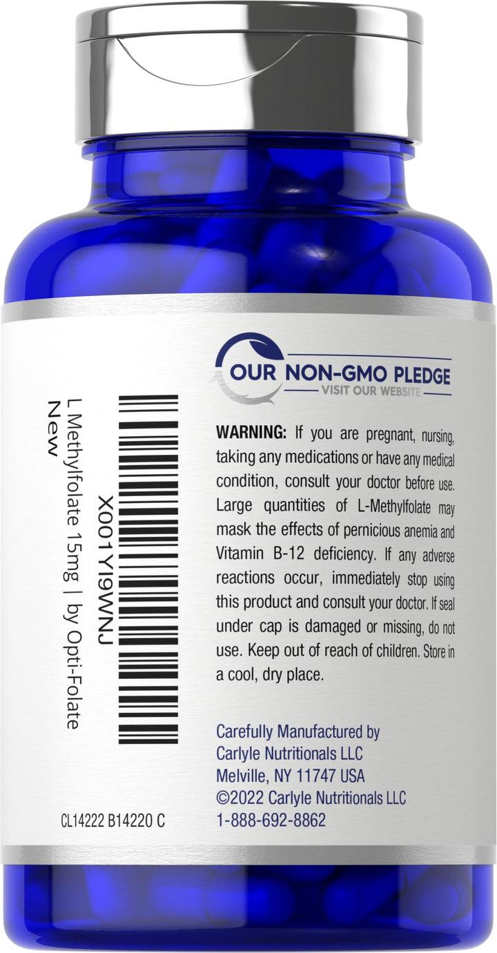 Carlyle Opti-Folate L-Methylfolate, 15 mg, 90 Count