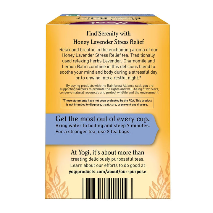 Yogi Honey Lavender Stress Relief Tea, 16 Count