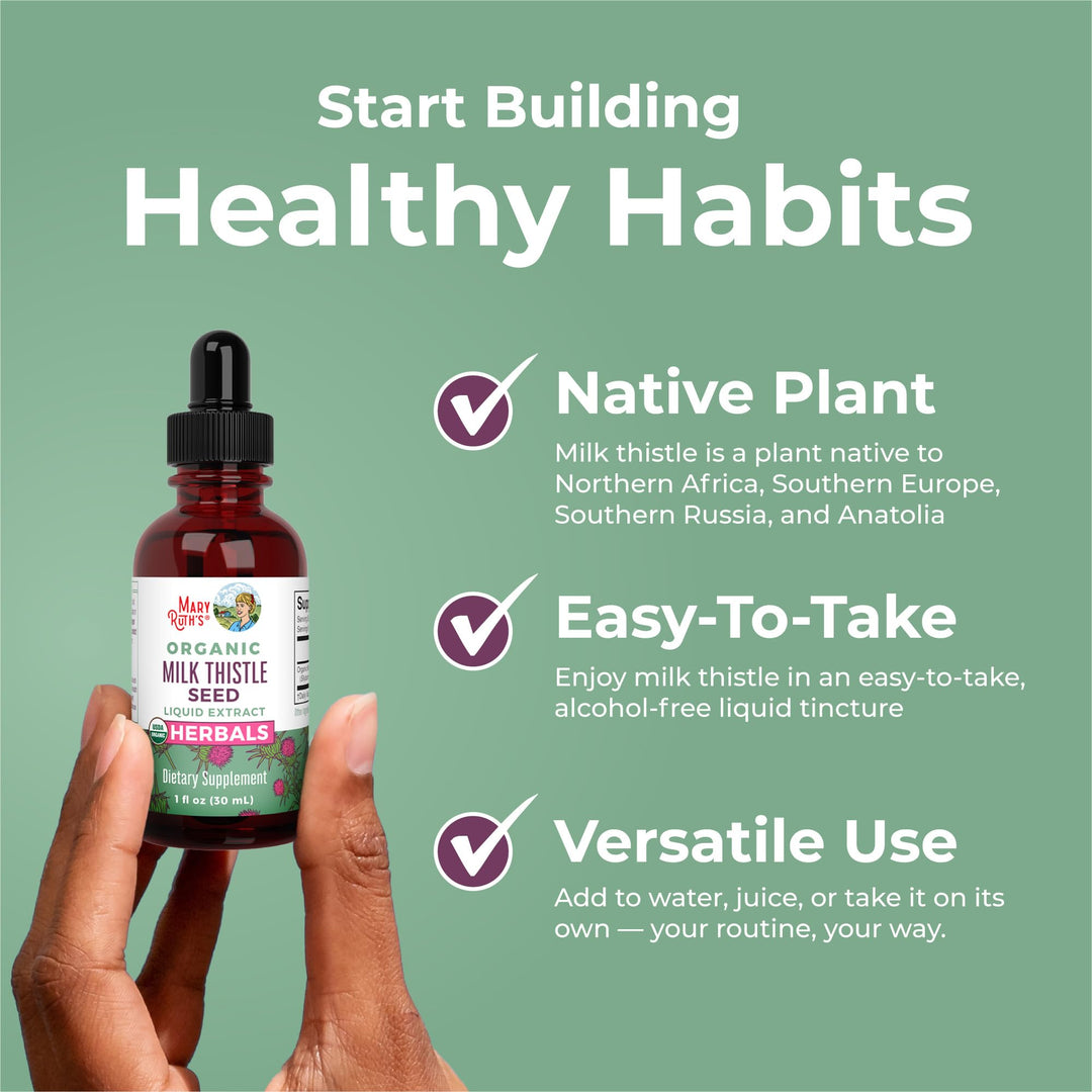 MARYRUTH'S Milk Thistle Seed Liquid Extract Drops, 1 fl oz