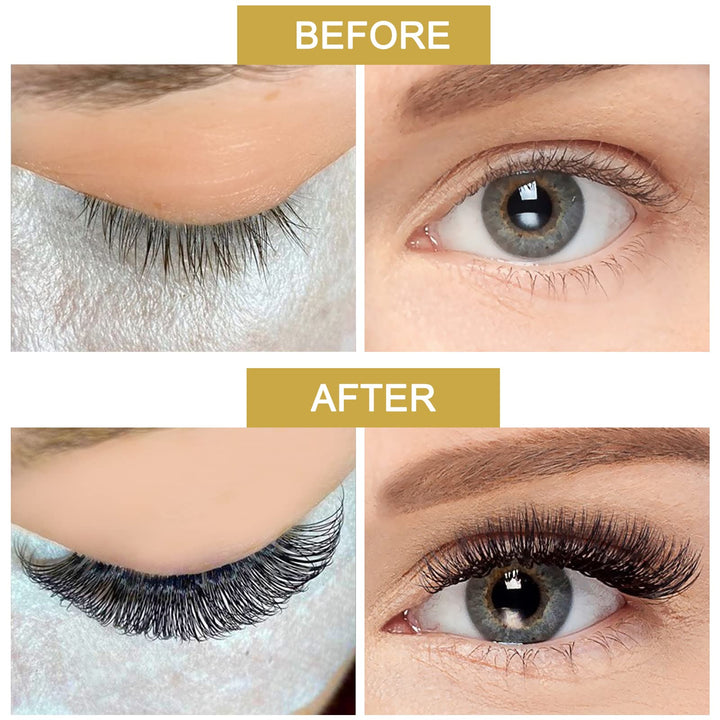 QUEWEL Premade Fans Middle Part 3D Russian Volume Eyelash Extensions, 5D-0.10D-Mix9-16