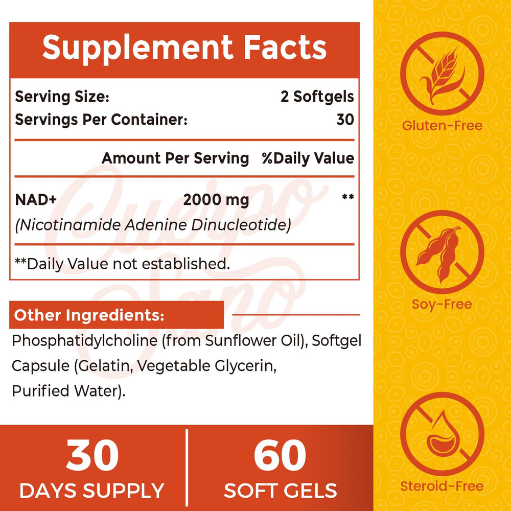 Rhameph Liposomal NAD Supplement, 2000 mg, 60 Count