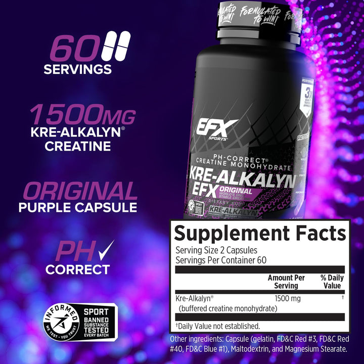 EFX Sports Kre-Alkalyn EFX, 120 Count