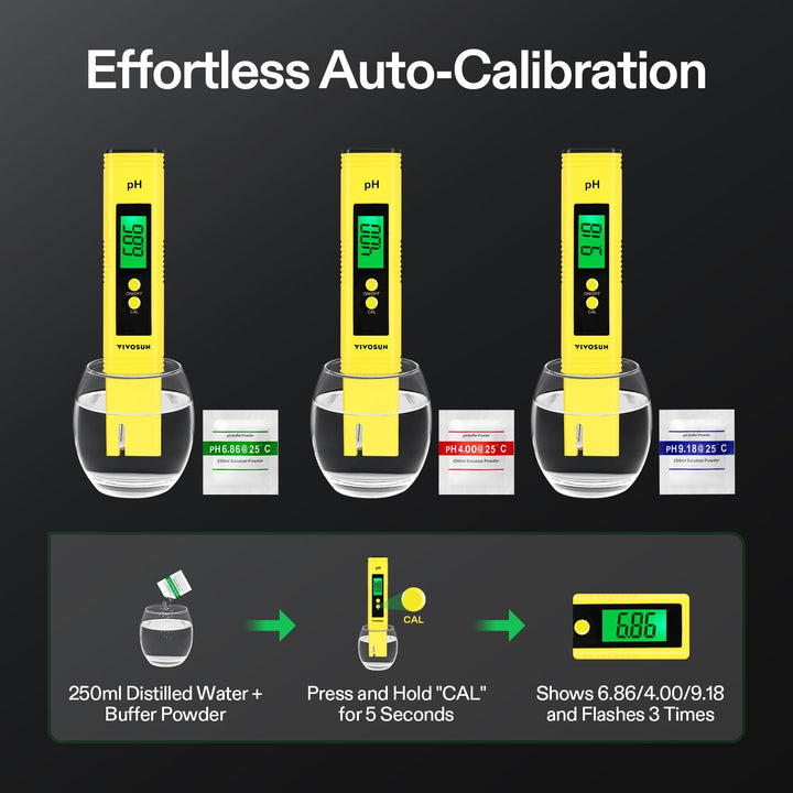 VIVOSUN Digital pH Meter Pen Tester, 0.01 Accuracy