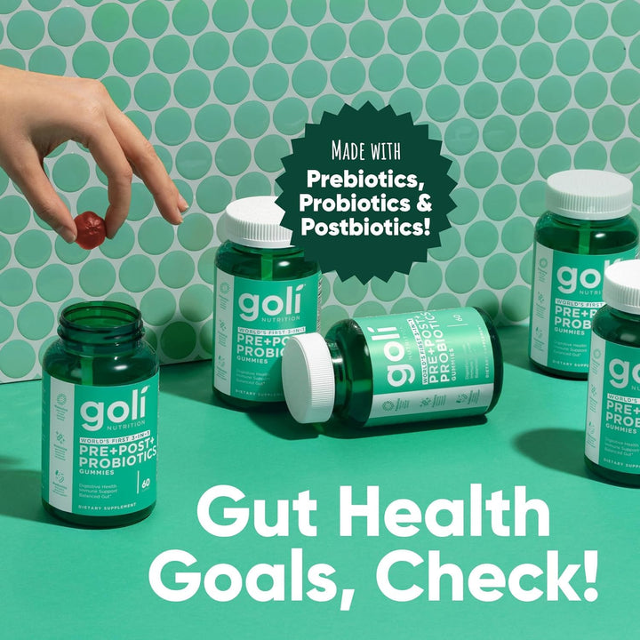 Goli Pre + Post + Probiotics Gummies, 60 Count