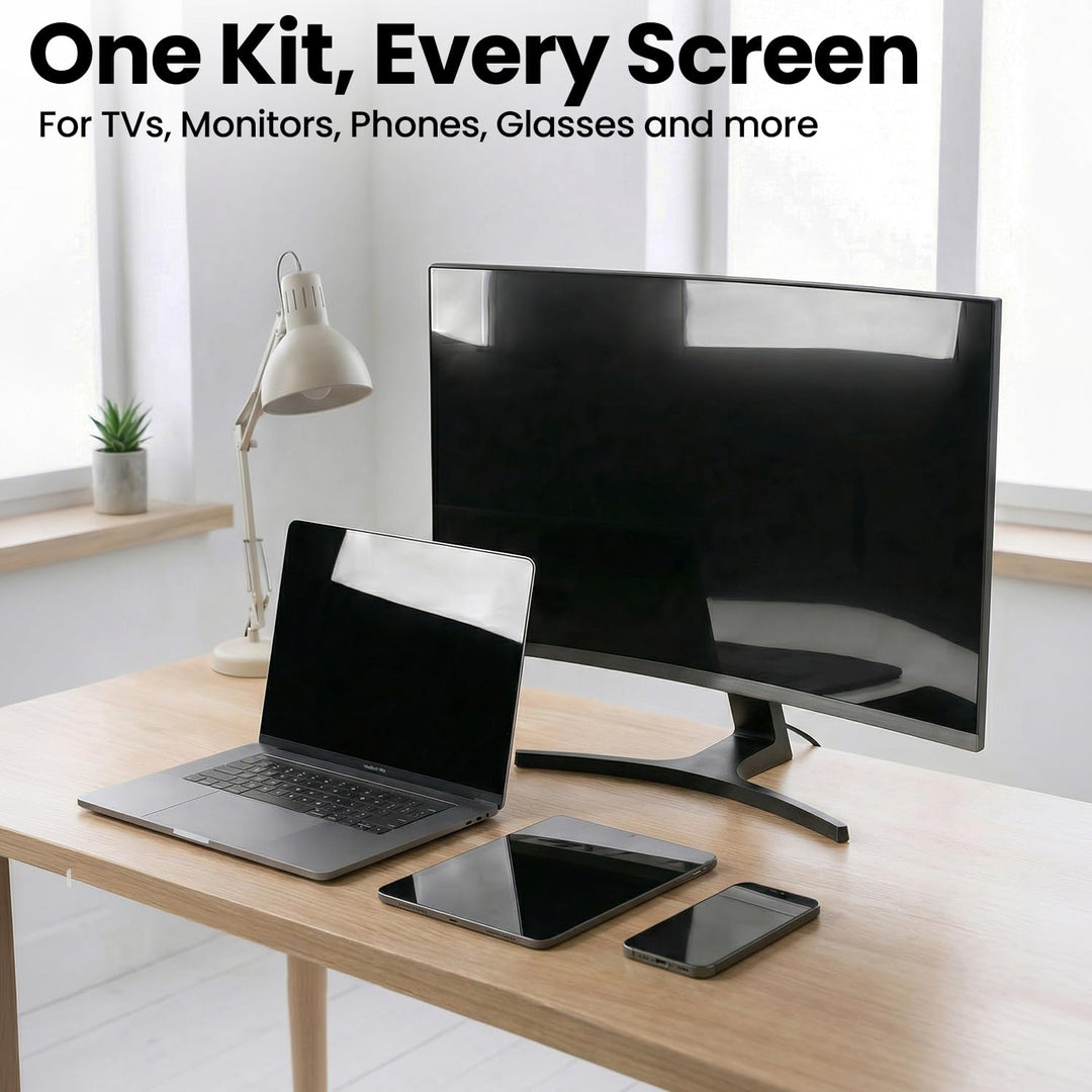 EVEO Screen Cleaner Kit, White, 8 fl oz, 4 fl oz, 2 Count