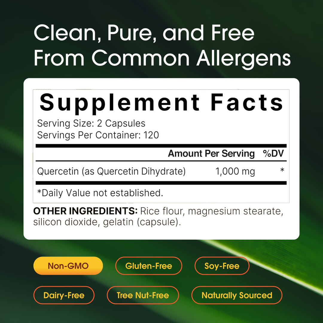 NatureBell Quercetin Capsules, 1,000 mg, 240 Count