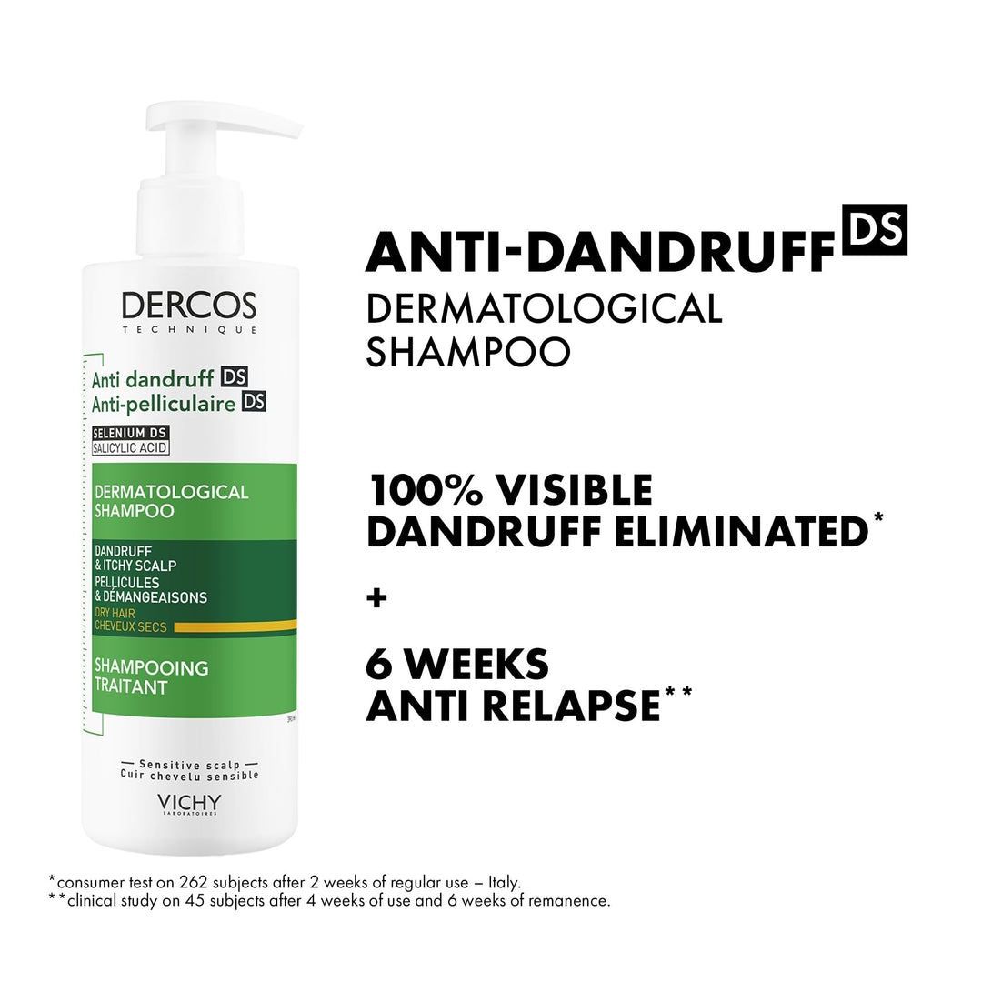 Vichy Anti-Dandruff Shampoo, Dry Hair, 390 ml