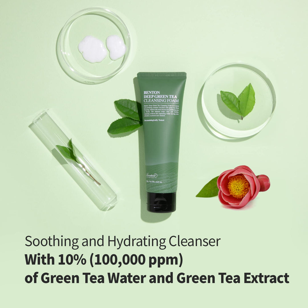 Benton Deep Green Tea Cleansing Foam, 120 g