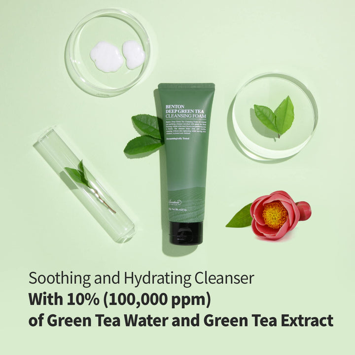 Benton Deep Green Tea Cleansing Foam, 120 g