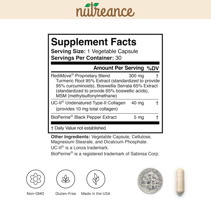 RediMove Natural Joint Support Supplement, Gluten-Free