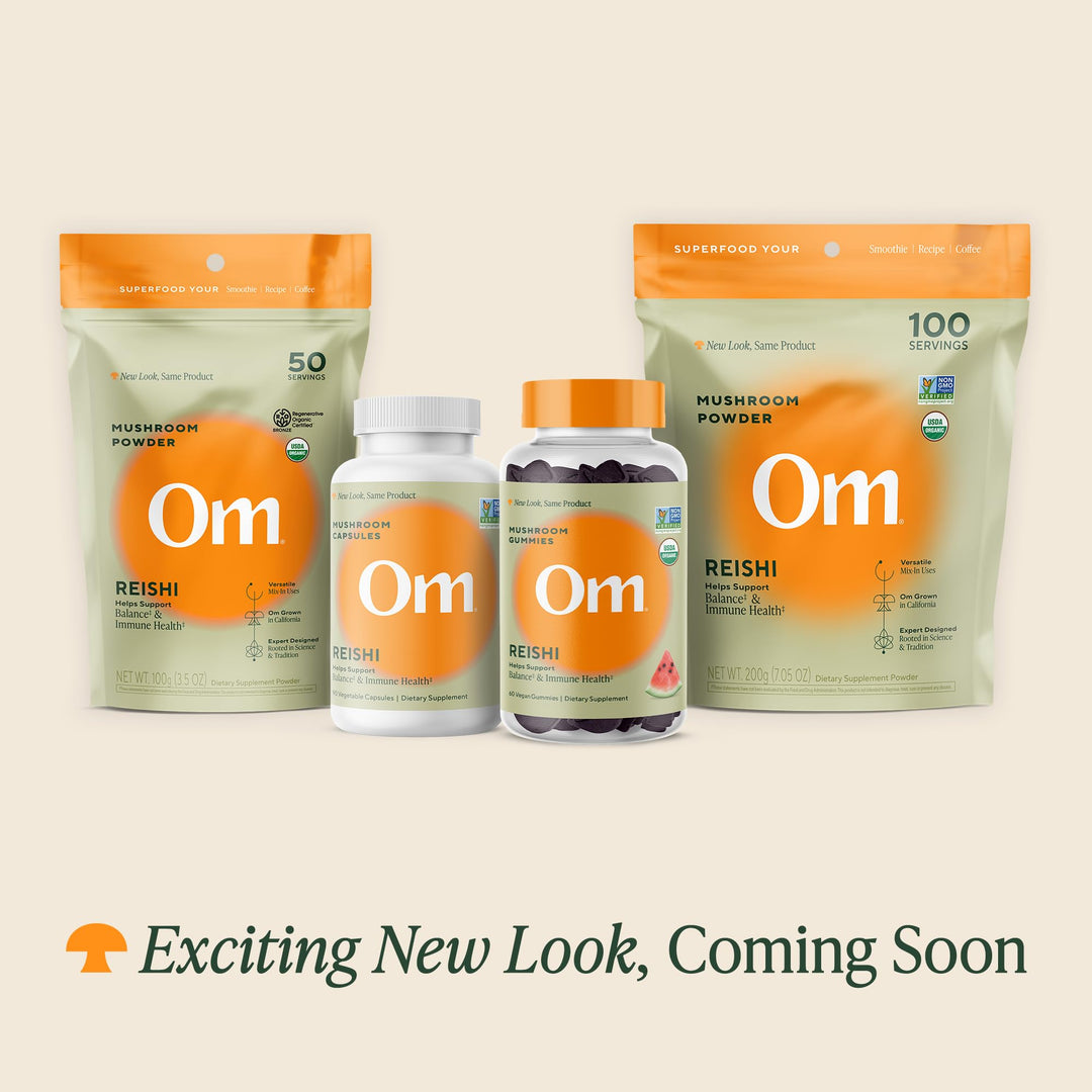 OM Mushroom Superfood Reishi Organic Mushroom Powder, 3.5 oz