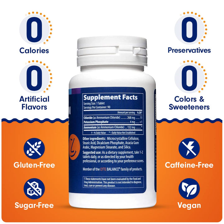 SENSEable Supplements Ammonium Chloride Tablets, 90 Count