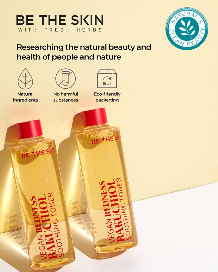 BE THE SKIN Vegan Redness Bakuchiol Soothing Toner, Heartleaf, 8.45 fl oz