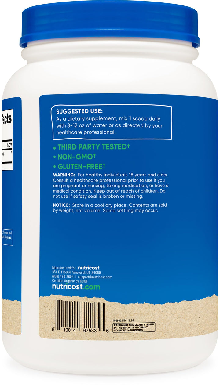 Nutricost Organic Spirulina Powder, 2 lb