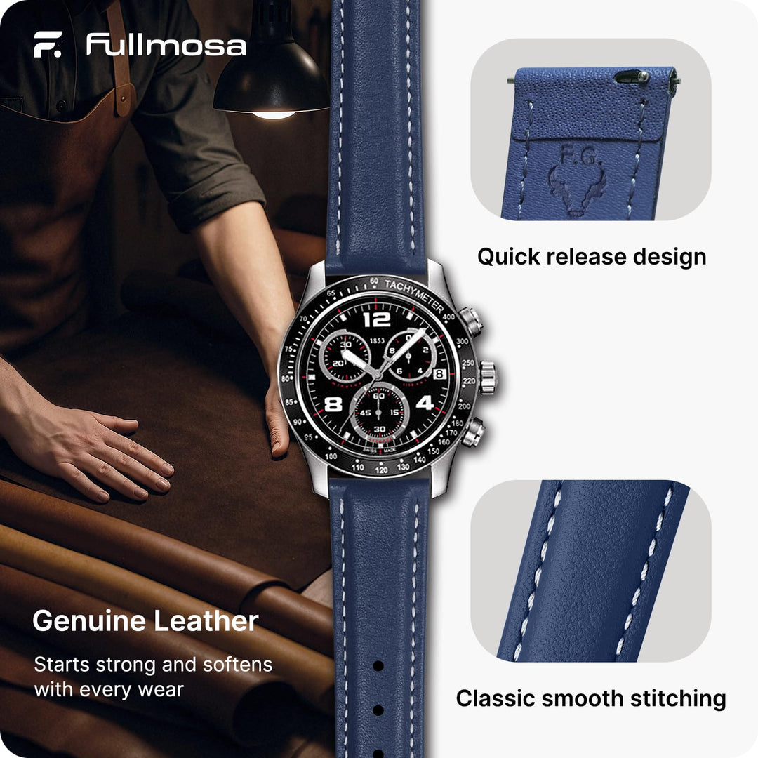 Fullmosa Watch Band, Leather, 14mm