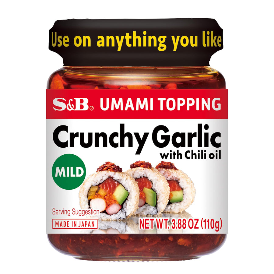 S&B Chili Oil with Crunchy Garlic, 3.88 fl oz
