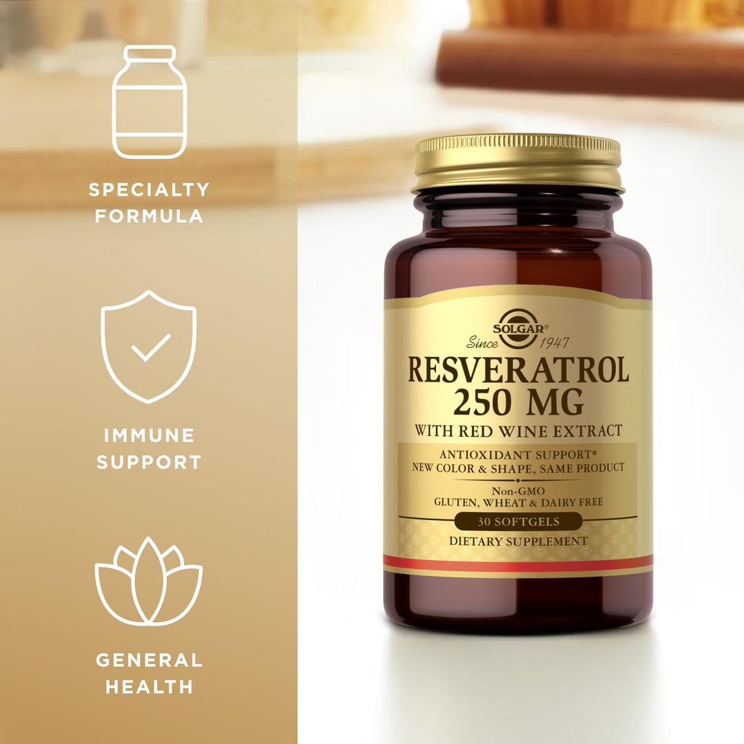 Solgar Resveratrol 250 mg, 30 Count