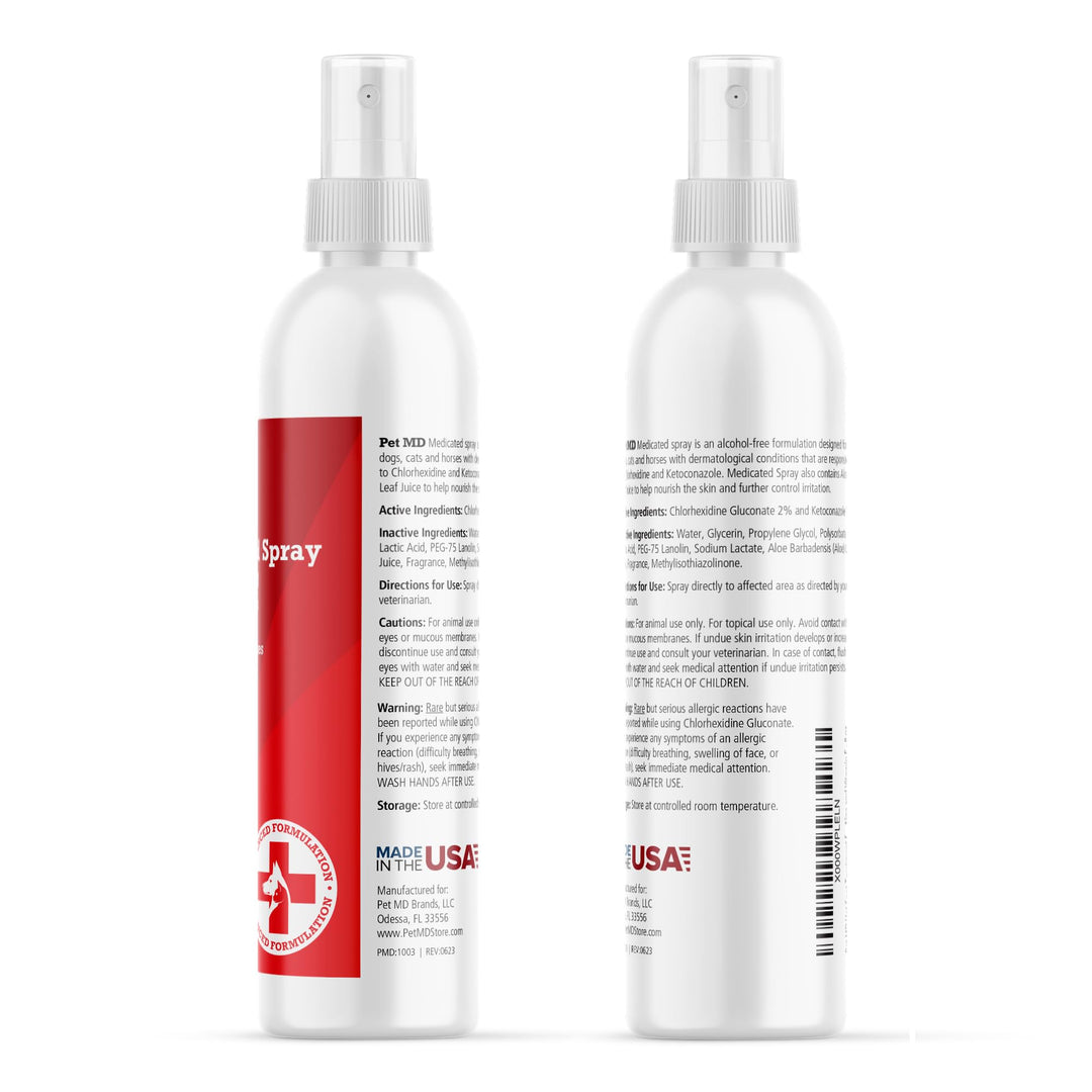 Pet MD Antiseptic and Antifungal Medicated Spray, 8 fl oz
