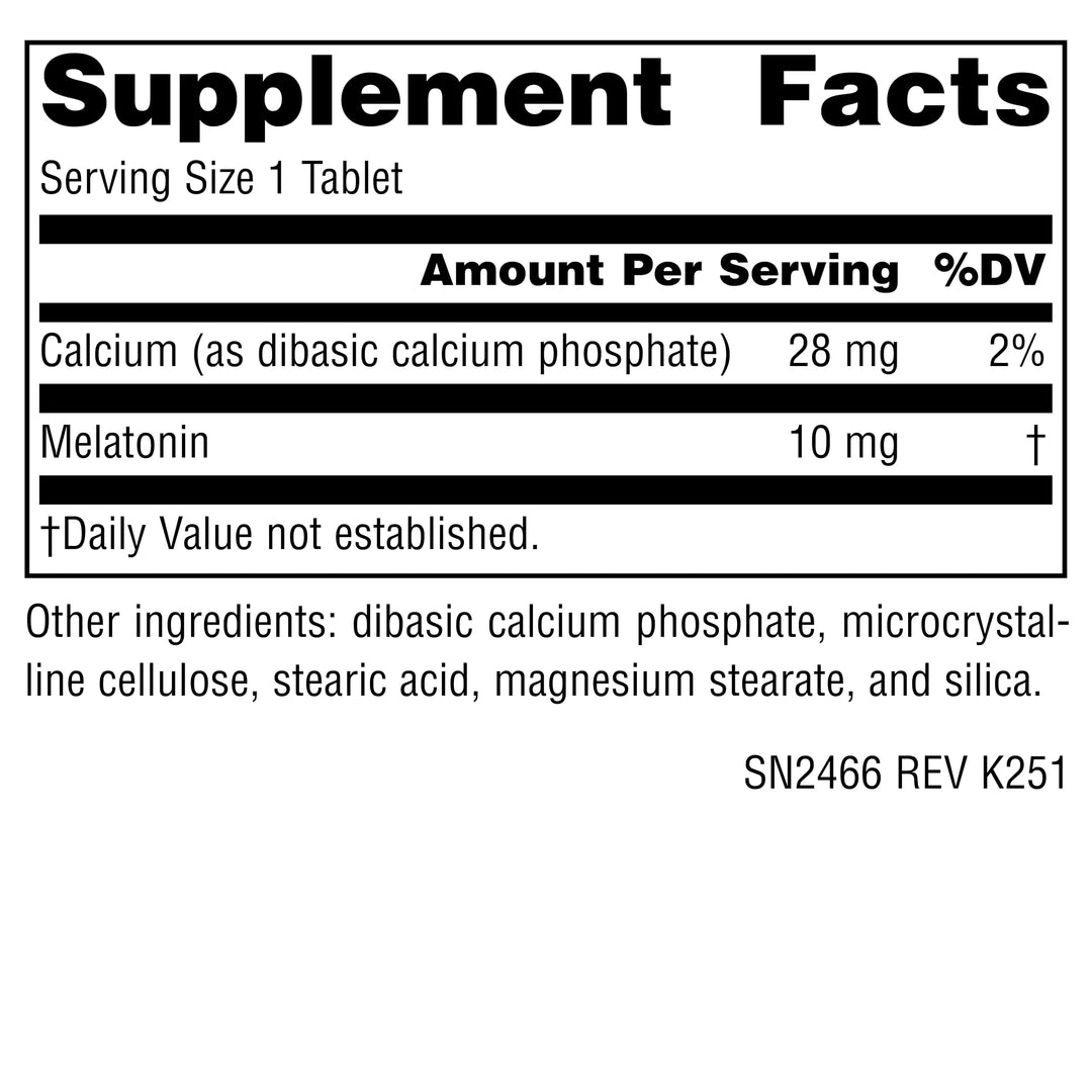Source Naturals Sleep Science Melatonin, 10 mg, 60 Count