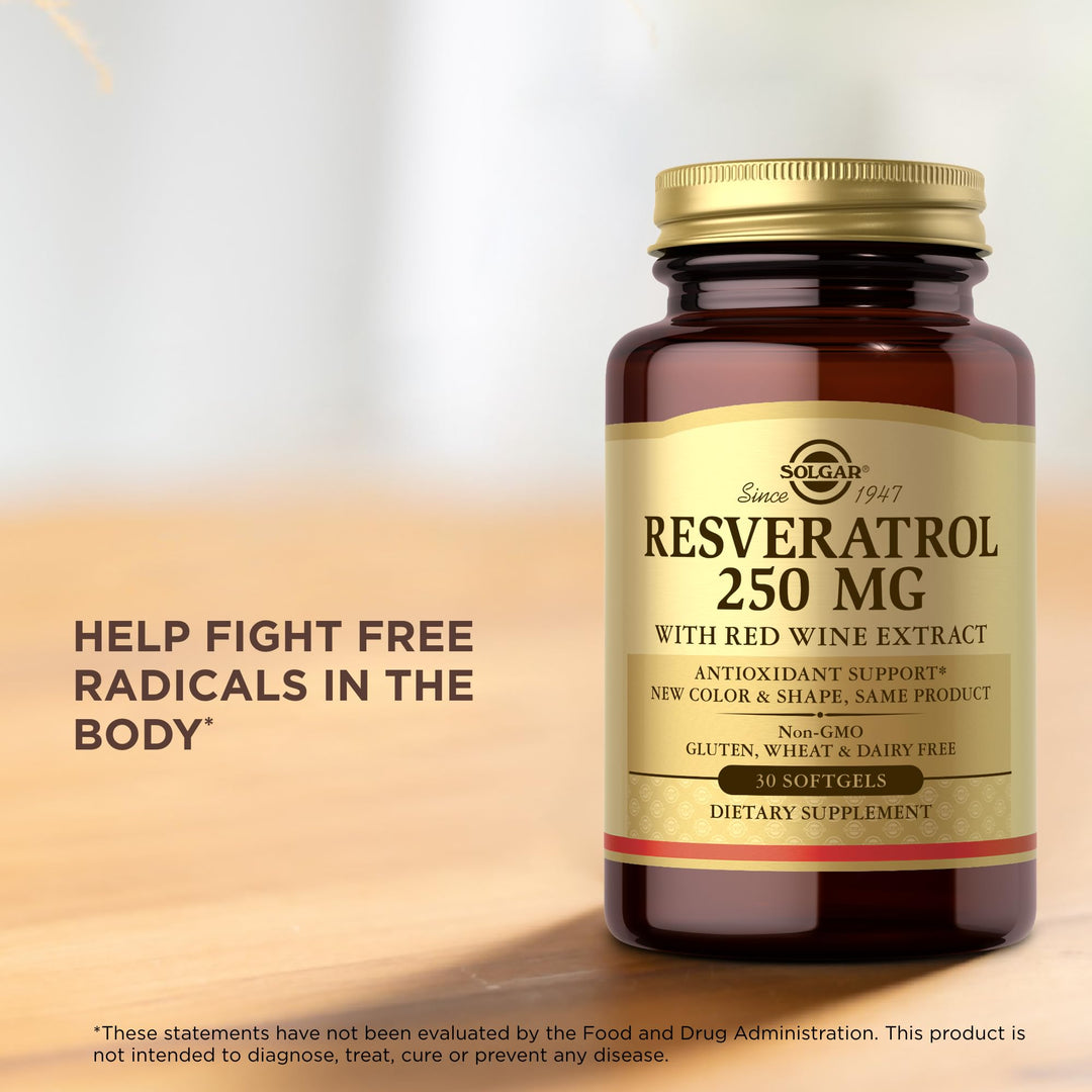 Solgar Resveratrol 250 mg, 30 Count