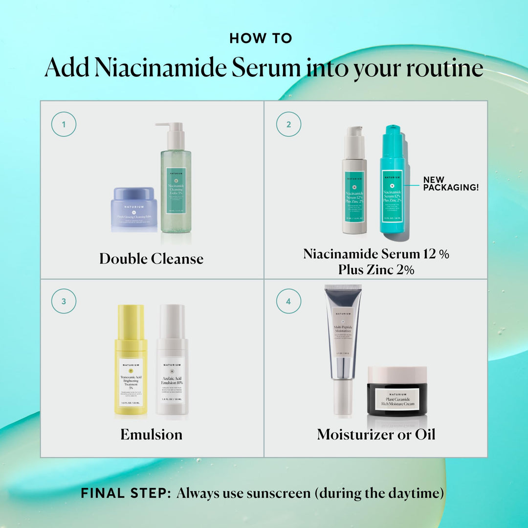 Naturium Niacinamide Face Serum 12% Plus Zinc 2%, 2 oz