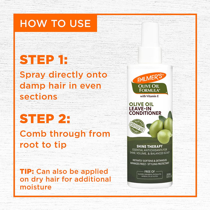 Palmer's Olive Oil Hair Shine Therapy Leave-In Conditioner Spray, 8.5 oz