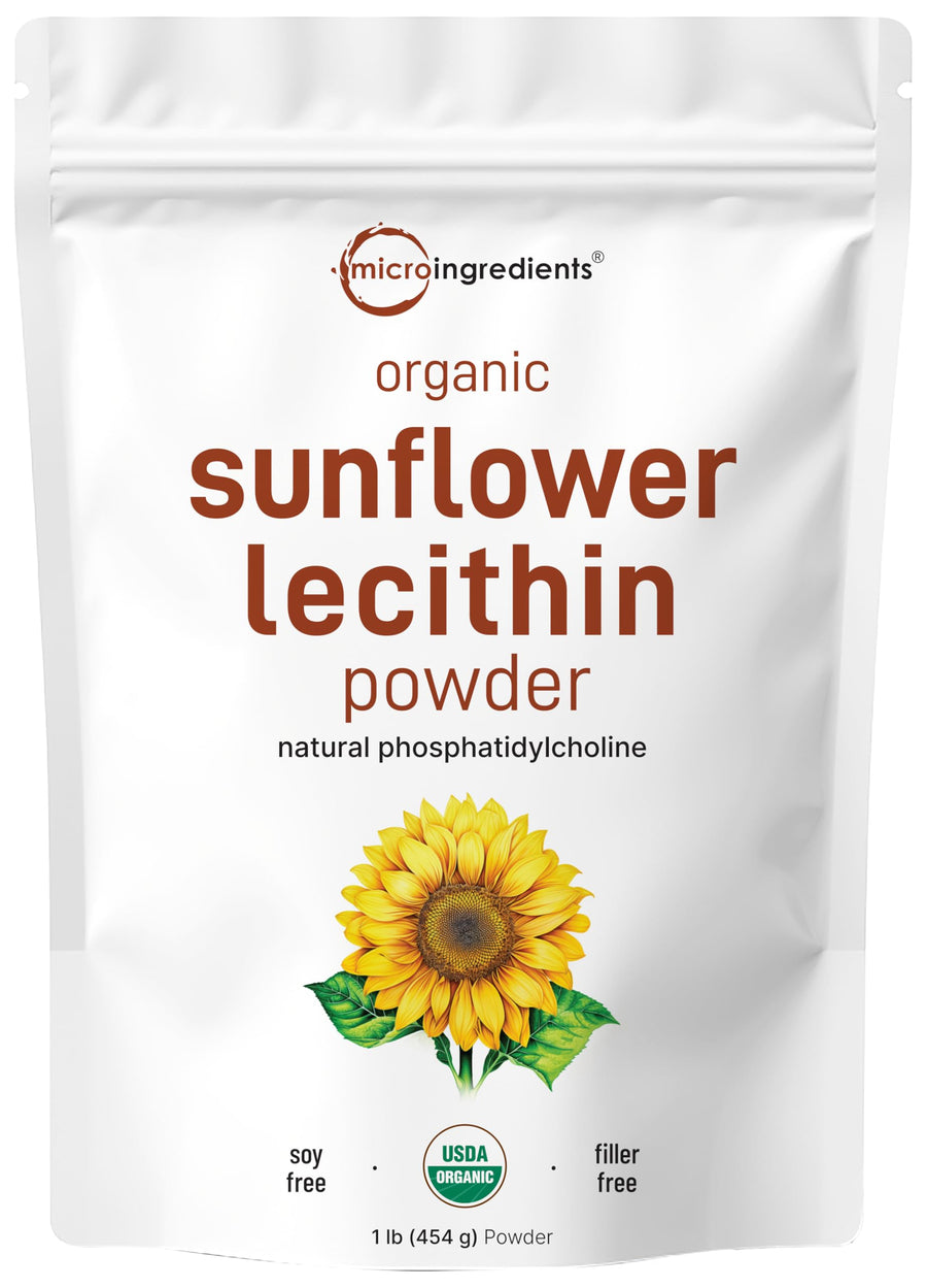 Micro Ingredients Organic Sunflower Lecithin Powder, 1 lb