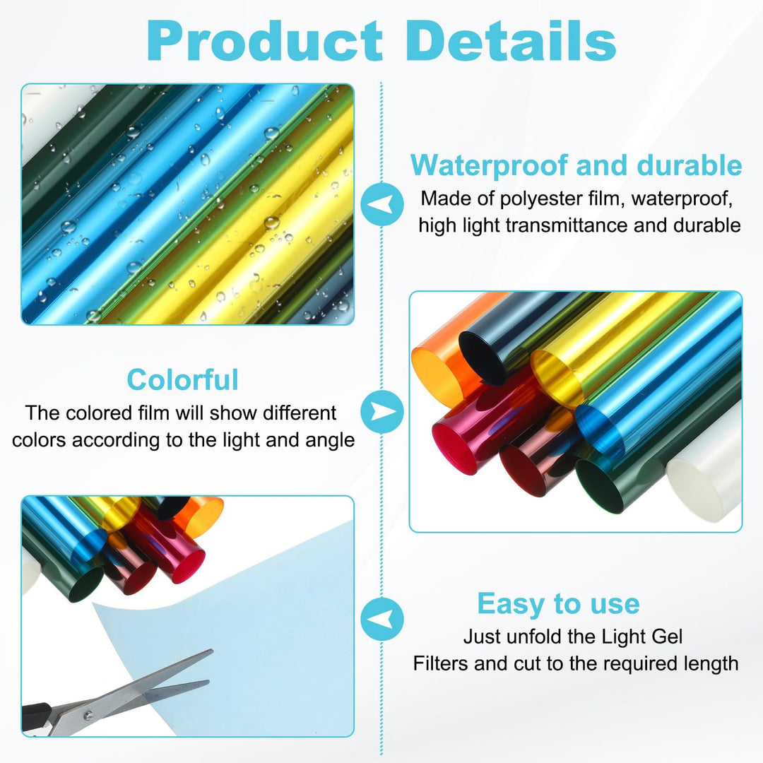 MECCANIXITY Lighting Gel Filter, Orange 85A, 15.7x19.7 in, Pack of 4