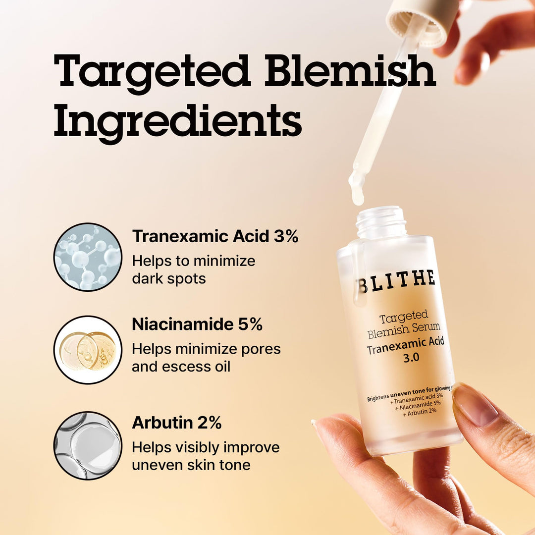 BLITHE Niacinamide 5% + TXA Tranexamic Acid 3% Serum, 1 oz